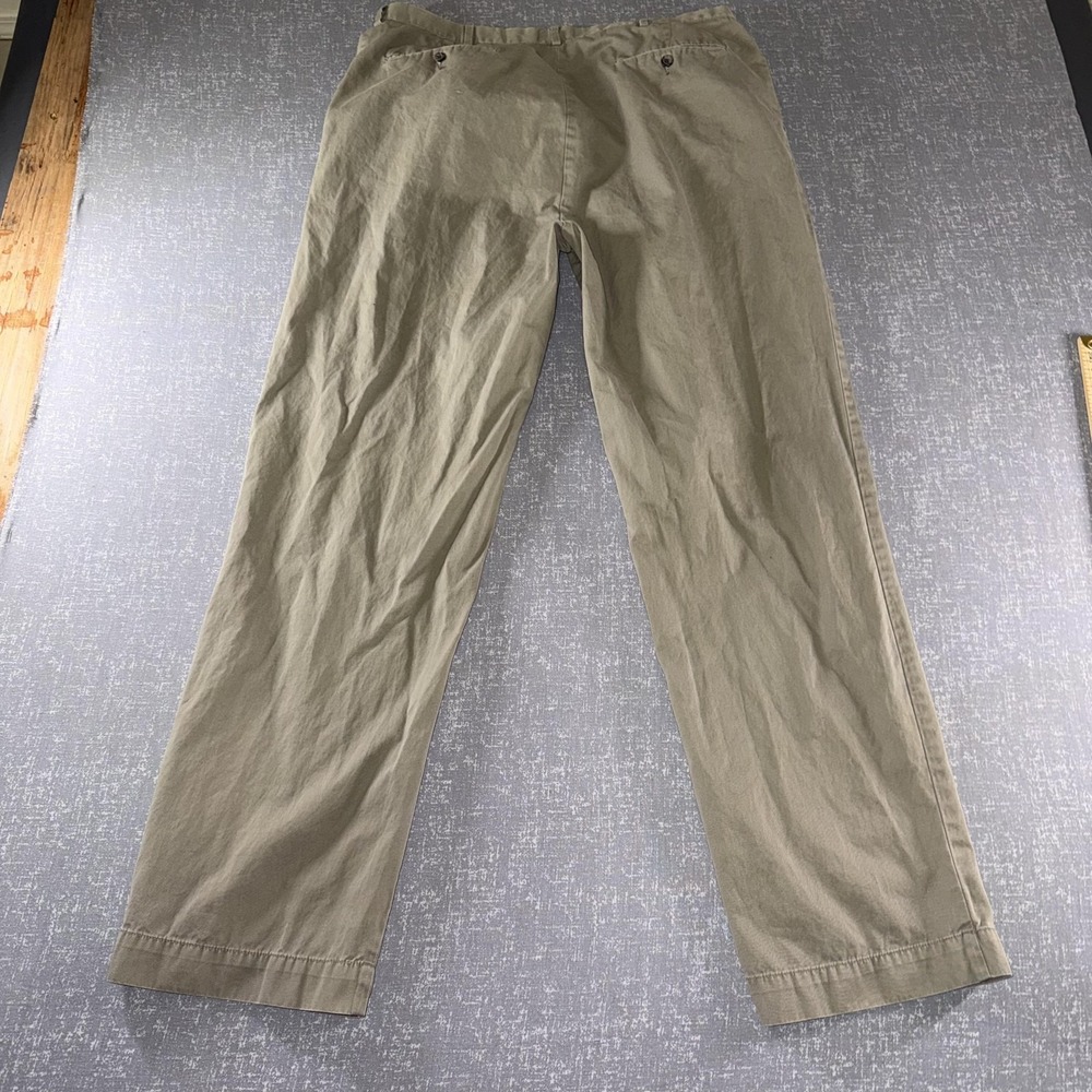 Polo Ralph Lauren Pants Mens 36x31 Beige Chino Straight Leg Flat Front Classic - Picture 9 of 9